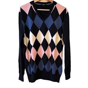 Abacus Argyle V-neck Sweater